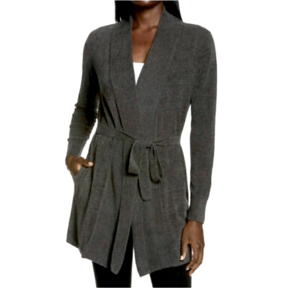 Barefoot Dreams CozyChic Ultra Lite Cardigan Gray Size Small